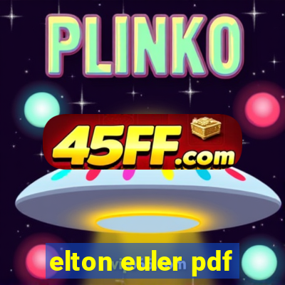 elton euler pdf